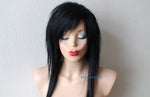 Load image into Gallery viewer, 28&quot; Black Straight Layered  Hair Wig. Emo Wig. Scene Wig
