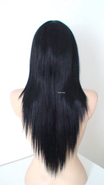 Load image into Gallery viewer, 28” Black Long Straight Hair with Bangs Wig
