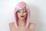 Load image into Gallery viewer, 16&quot; Pastel Pink Straight Hair with Side Bangs Wig
