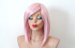 Load image into Gallery viewer, 16&quot; Pastel Pink Straight Hair with Side Bangs Wig
