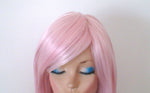 Load image into Gallery viewer, 16&quot; Pastel Pink Straight Hair with Side Bangs Wig
