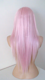 Load image into Gallery viewer, 28&quot; Pastel Pink Long Straight Layered Hair Long Side Bangs Wig
