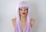 Load image into Gallery viewer, 24&quot;&quot; Straight White Lavender Lilac Purple Ombré Wig
