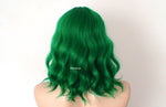 Load image into Gallery viewer, 16&quot; Green Short Wavy Hair with bangs Wig
