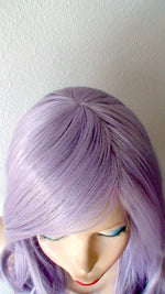 Load image into Gallery viewer, 26&quot; Pastel Lavender Long Curly Hair Long Side Bangs Wig
