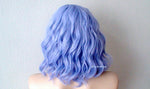 Load image into Gallery viewer, 16&quot; Pastel Lavender Blue Short Wavy Hairstyle Wig
