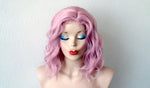 Load image into Gallery viewer, 16&quot; Pastel Blush Pink Short Wavy hairstyle Wig
