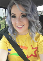 Load image into Gallery viewer, 16&quot; Pastel Blue Ombre Short Wavy Hairstyle Wig
