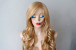 Load image into Gallery viewer, 26&quot; Golden Blonde Long Curly Hair Long Side Bangs Wig
