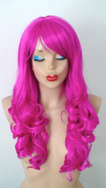 Load image into Gallery viewer, 24&quot; Pink wig. Fuchsia wig. Magenta wig. Lolita wig.
