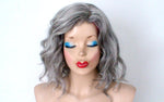 Load image into Gallery viewer, 16&quot; Salt Pepper Grey Short Wavy Hairstyle Wig
