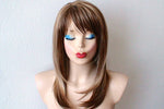 Load image into Gallery viewer, 20&quot; Brown Dirty Blonde Straight Hair with Bangs Wig
