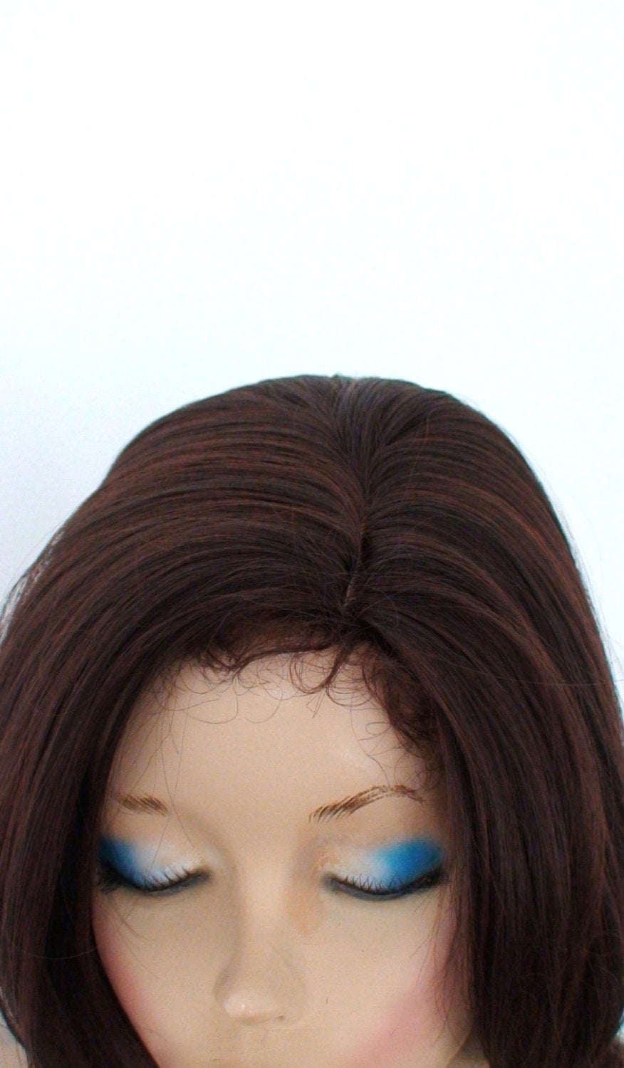 27" Auburn Ombre Long Straight Soft Layered Wig