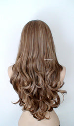 Load image into Gallery viewer, 26&quot; Brown /Dirty Blonde /Ash Blonde Long Curly Hair Long Side Bangs Wig
