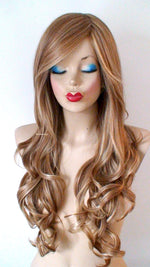 Load image into Gallery viewer, 26&quot; Butterscotch Long Curly Hair Long Side Bangs Wig
