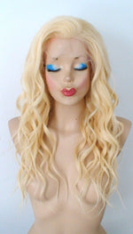 Load image into Gallery viewer, 24&quot; Blonde Human Hair Wavy Hairstyle Wig.
