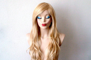 26" Lace front Golden Blonde Wavy Hair Wig