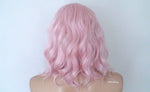 Load image into Gallery viewer, 16&quot; Pastel Pink Short Wavy Hair with bangs Wig
