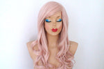 Load image into Gallery viewer, 26&quot; Antique Pink Long Curly Hair Side Bangs Wig
