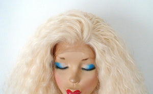 24" Blonde Lace front Beach Wave Heat Friendly Synthetic Wig