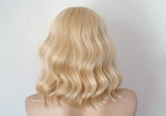 Load image into Gallery viewer, 16&quot; Blonde Short Wavy Hair with Bangs Wig.
