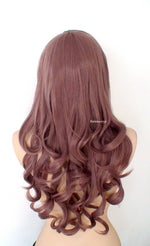 Load image into Gallery viewer, 26&quot; Pastel Eggplant Long Curly Hair Long Side Bangs Wig
