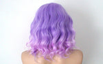 Load image into Gallery viewer, 16&quot; Pastel Lavender Ombre Short Wavy Hairstyle Wig
