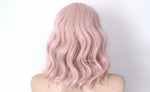 Load image into Gallery viewer, 16&quot; Antique Pink Short Wavy hair with Bangs Wig
