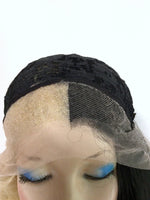 Load image into Gallery viewer, 28&quot; Lace Front Blonde Black Side by Side Straight Layered Wig
