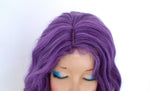 Load image into Gallery viewer, 16&quot; Purple Ombré Short Wavy Hairstyle Wig
