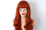 Load image into Gallery viewer, 26&quot; Ginger Orange Long Curly Hair with Bangs Wig
