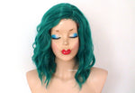 Load image into Gallery viewer, 16&quot; Forest Green Short Wavy Hairstyle Wig
