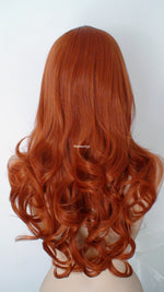 Load image into Gallery viewer, 26&quot; Ginger Orange Long Curly Hair with Bangs Wig
