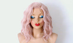 Load image into Gallery viewer, 16&quot; Lace Front Antique Pink Short Wavy Hairstyle Wig
