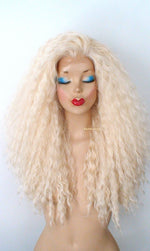 Load image into Gallery viewer, 24&quot; Blonde Lace front Beach Wave Heat Friendly Synthetic Wig
