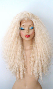 24" Blonde Lace front Beach Wave Heat Friendly Synthetic Wig