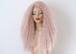 Load image into Gallery viewer, 24&quot; Lace Front Antique Pink Long Wavy Hairstyle Wig.
