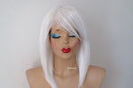 Load image into Gallery viewer, 16&quot; Snow White Short Straight Hair with Side Bangs Wig
