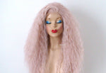 Load image into Gallery viewer, 24&quot; Lace Front Antique Pink Long Wavy Hairstyle Wig.
