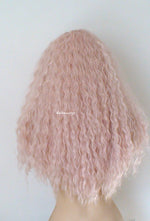 Load image into Gallery viewer, 24&quot; Lace Front Antique Pink Long Wavy Hairstyle Wig.
