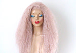 Load image into Gallery viewer, 24&quot; Lace Front Antique Pink Long Wavy Hairstyle Wig.
