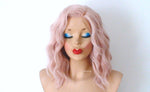 Load image into Gallery viewer, 16&quot; Lace Front Antique Pink Short Wavy Hairstyle Wig
