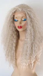 Load image into Gallery viewer, 24&quot; Lace Front Ash Blonde Wavy hairstyle Wig
