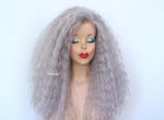 Load image into Gallery viewer, 24&quot; Lace Front Gray Long Wavy Hairstyle Wig
