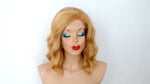 Load image into Gallery viewer, 16&quot; Lace Front Golden Blonde Short Wavy hair Wig
