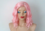 Load image into Gallery viewer, 16&quot; Peach Pink Short Wavy Hairstyle Wig
