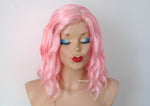 Load image into Gallery viewer, 16&quot; Peach Pink Short Wavy Hairstyle Wig
