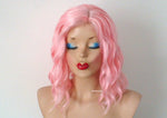 Load image into Gallery viewer, 16&quot; Peach Pink Short Wavy Hairstyle Wig
