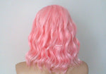 Load image into Gallery viewer, 16&quot; Peach Pink Short Wavy Hairstyle Wig
