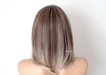 Load image into Gallery viewer, 16&quot; Ash Brown Ash Blonde Ombre Short Straight Hair Wig
